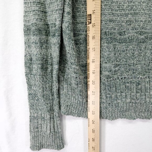 Sparrow Sweater Mohair Merino Wool Cashmere Size Large Mossy Green Open Knit - Picture 4 of 14